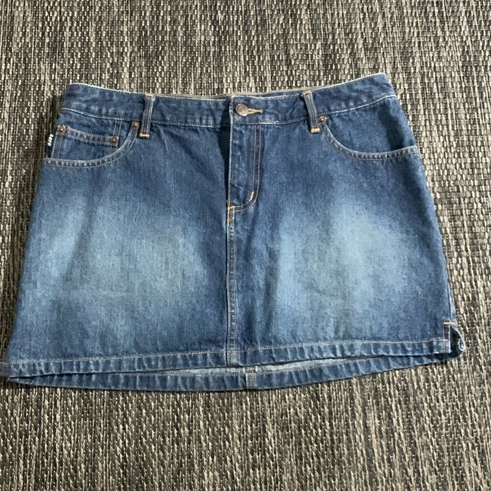 Y2K Vintage Aeropostale Mini Skirt Dark Wash Denim Size 8